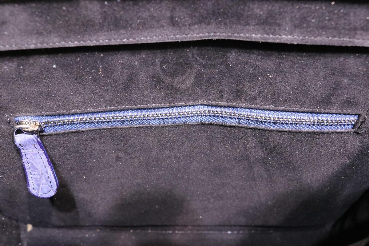 Crocodile skin shoulder bag with braided edges 144 Foto 15