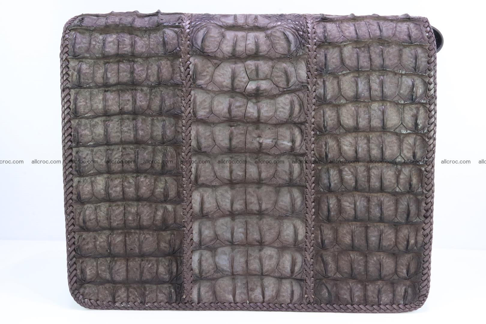 Crocodile skin shoulder bag with braided edges 145 Foto 1