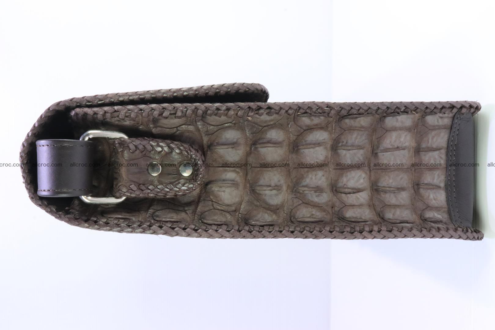 Crocodile skin shoulder bag with braided edges 145 Foto 4