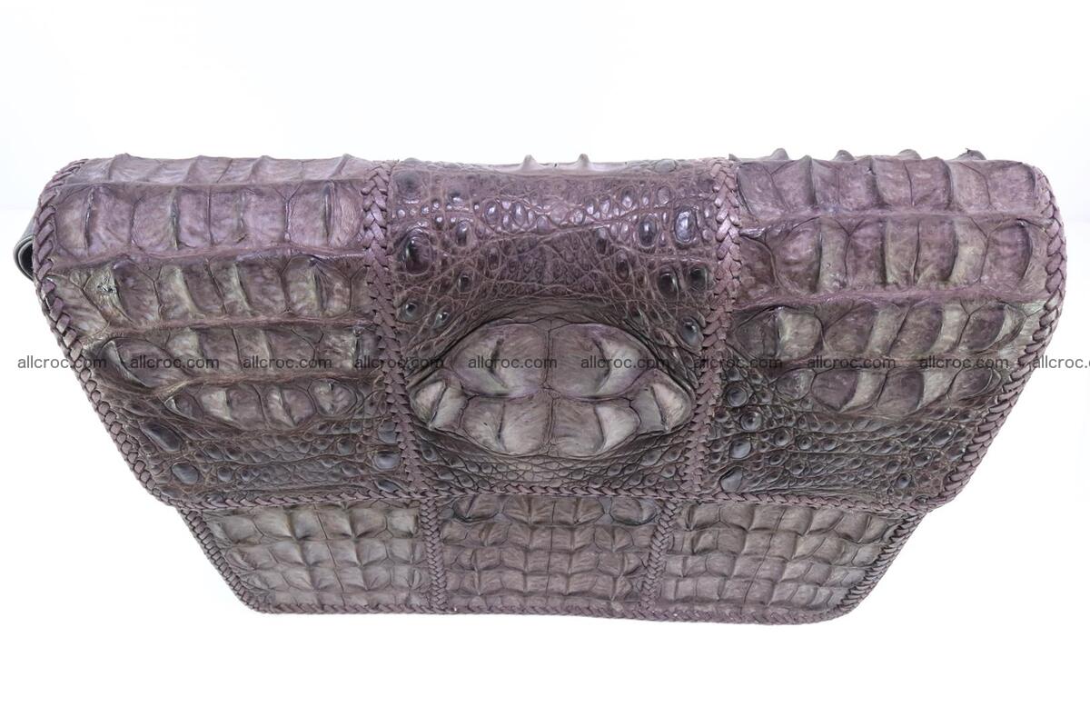 Crocodile skin shoulder bag with braided edges 145 Foto 5