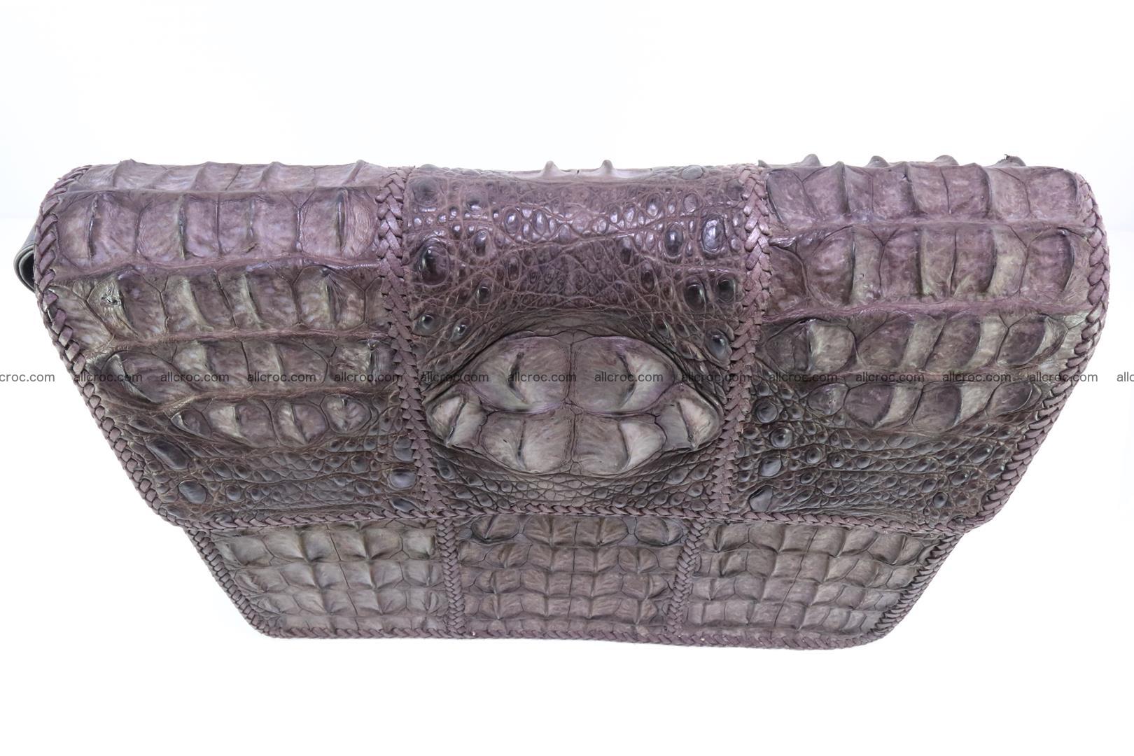Crocodile skin shoulder bag with braided edges 145 Foto 5