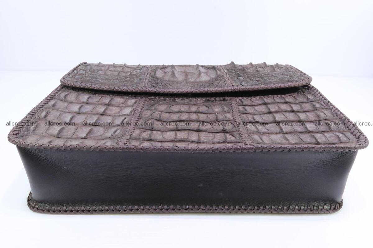 Crocodile skin shoulder bag with braided edges 145 Foto 13
