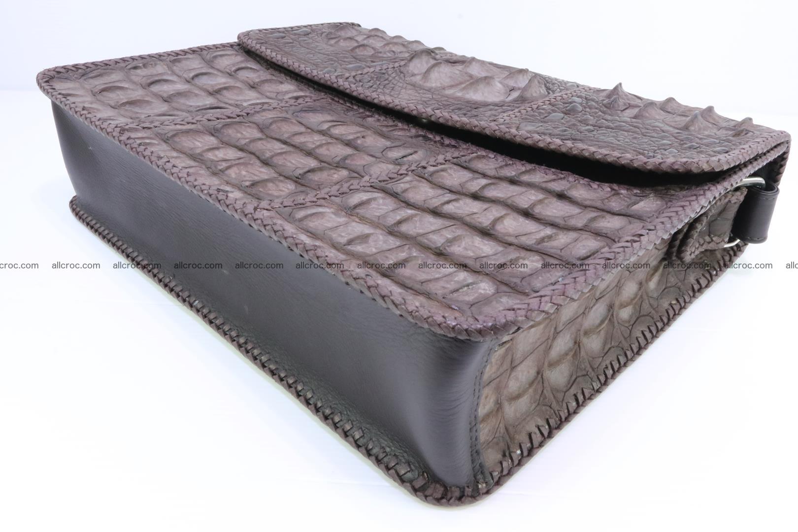 Crocodile skin shoulder bag with braided edges 145 Foto 7