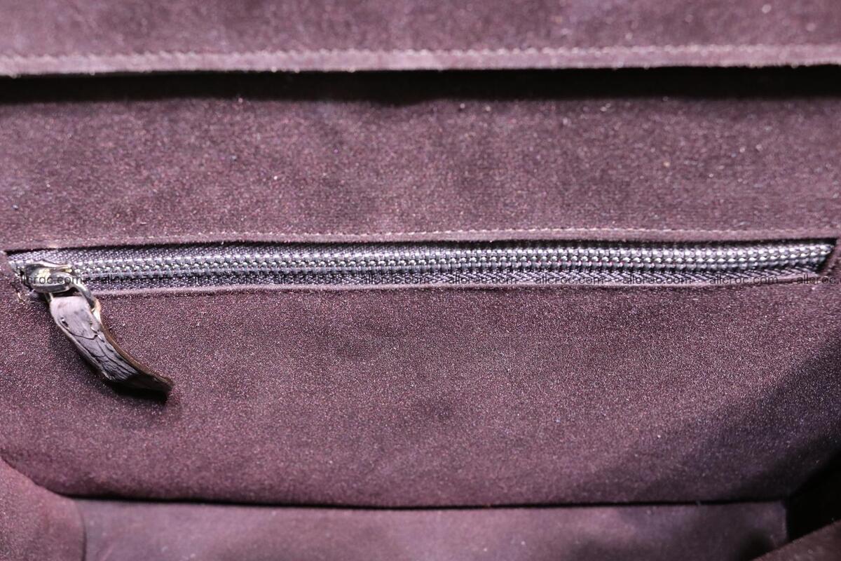 Crocodile skin shoulder bag with braided edges 145 Foto 14