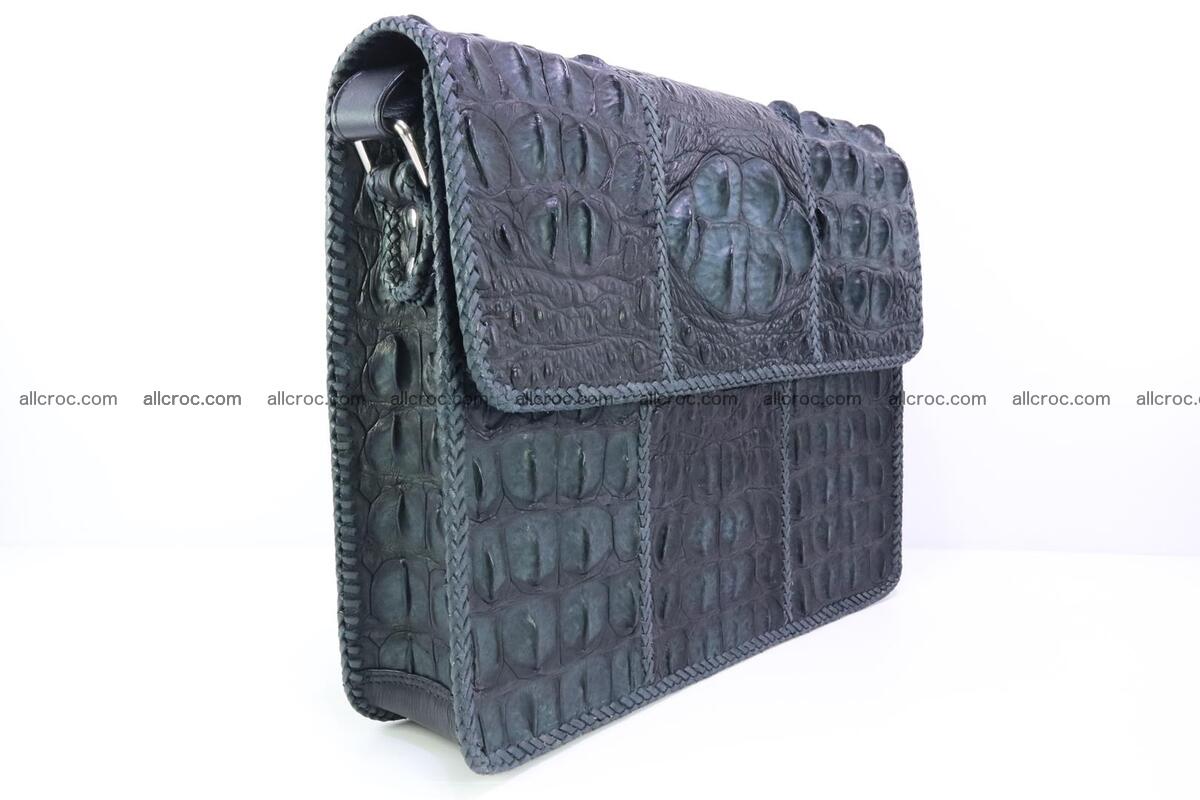 Crocodile skin shoulder bag with braided edges 146 Foto 2