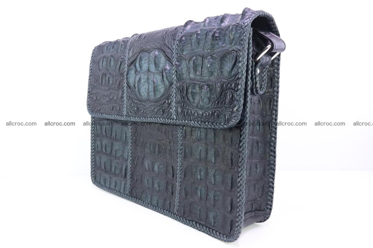 Crocodile skin shoulder bag with braided edges 146 Foto 3