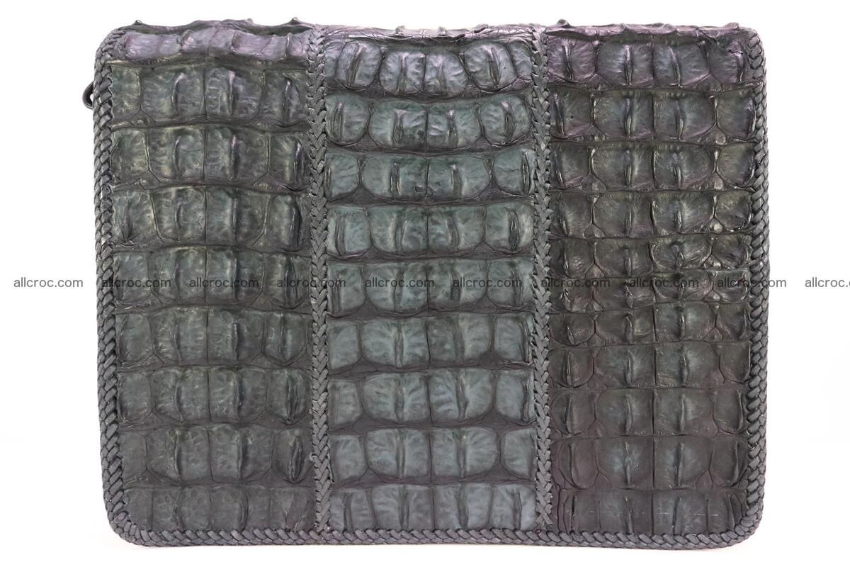 Crocodile skin shoulder bag with braided edges 146 Foto 1