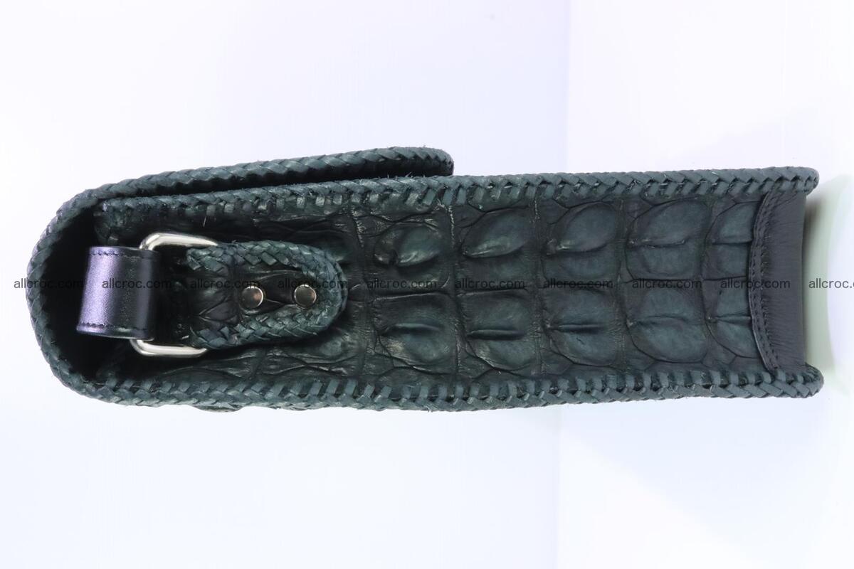 Crocodile skin shoulder bag with braided edges 146 Foto 4