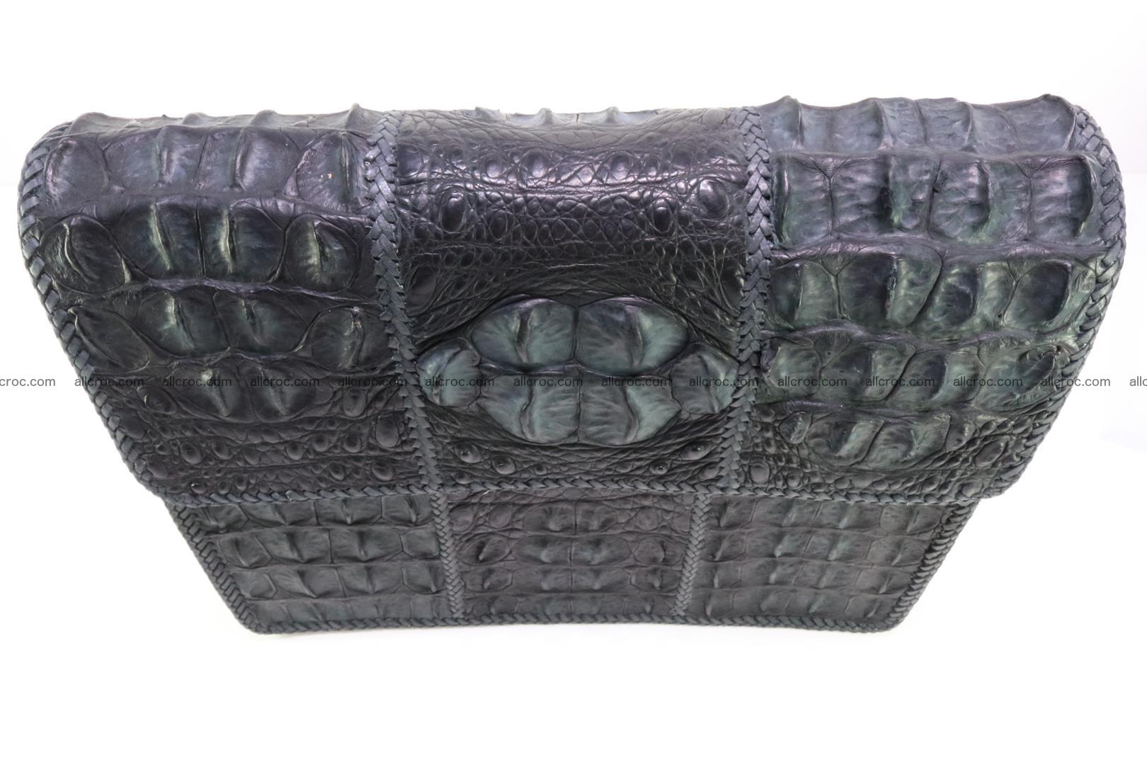 Crocodile skin shoulder bag with braided edges 146 Foto 5