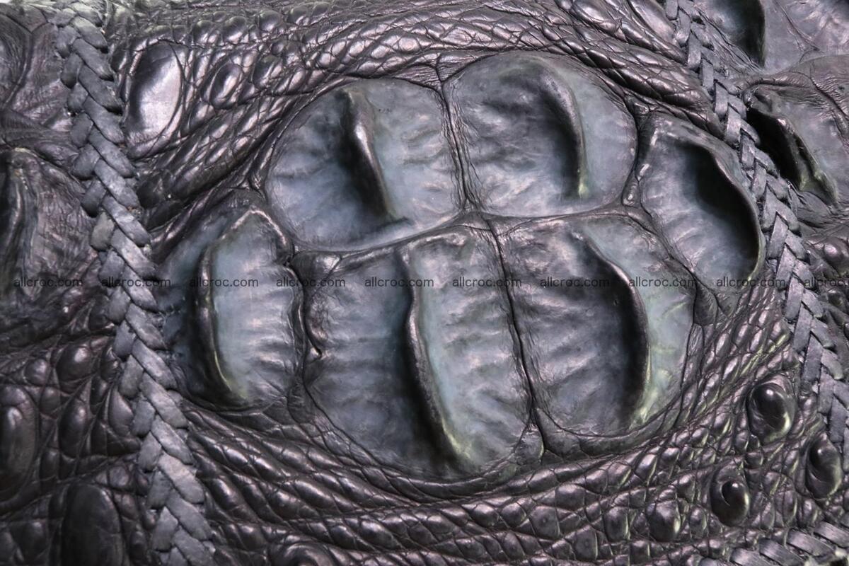 Crocodile skin shoulder bag with braided edges 146 Foto 10