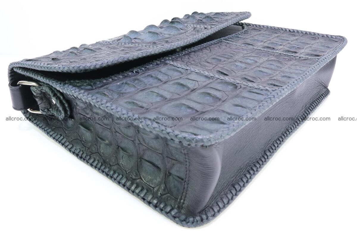Crocodile skin shoulder bag with braided edges 146 Foto 7