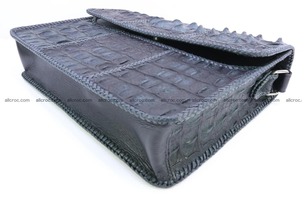 Crocodile skin shoulder bag with braided edges 146 Foto 8
