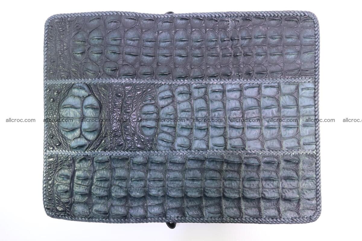 Crocodile skin shoulder bag with braided edges 146 Foto 13