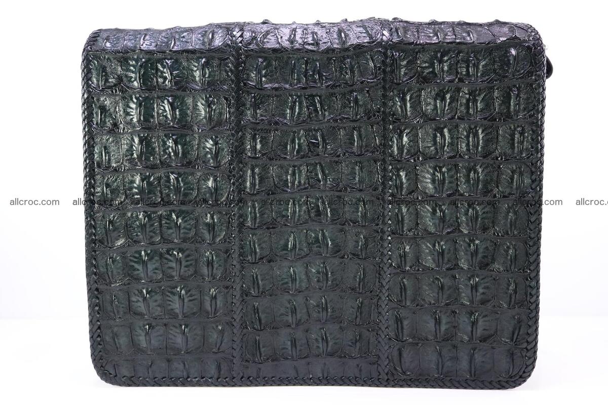 Crocodile skin shoulder bag with braided edges 147 Foto 1