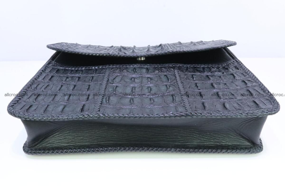 Crocodile skin shoulder bag with braided edges 147 Foto 6