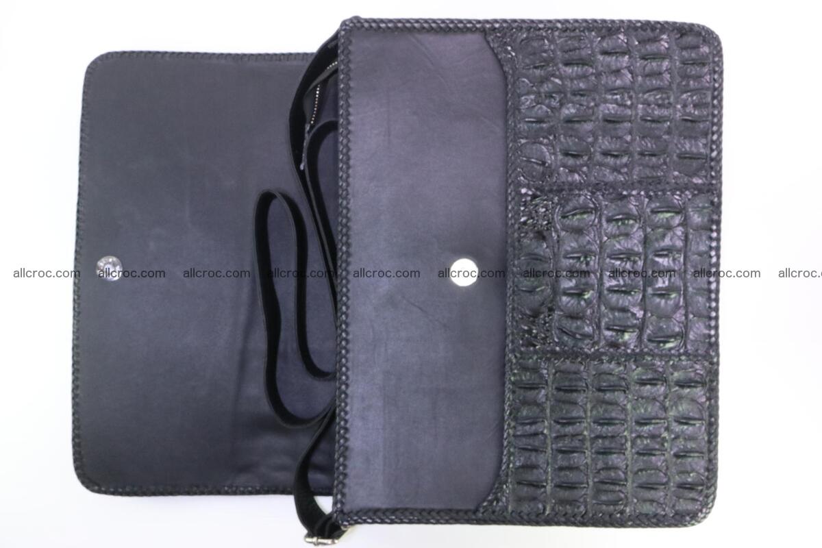 Crocodile skin shoulder bag with braided edges 147 Foto 4