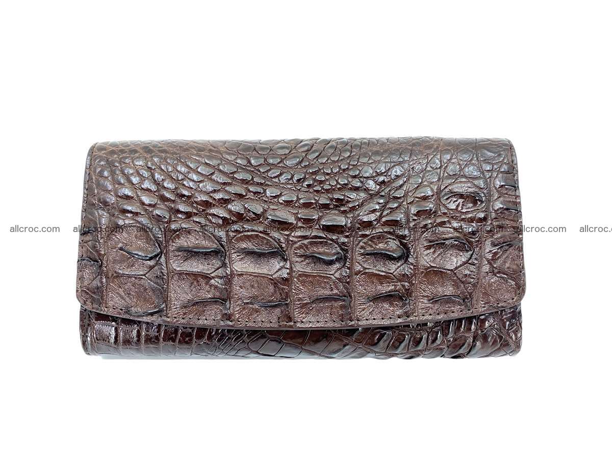 Genuine Crocodile skin trifold wallet, long wallet for women 2225 Foto 0