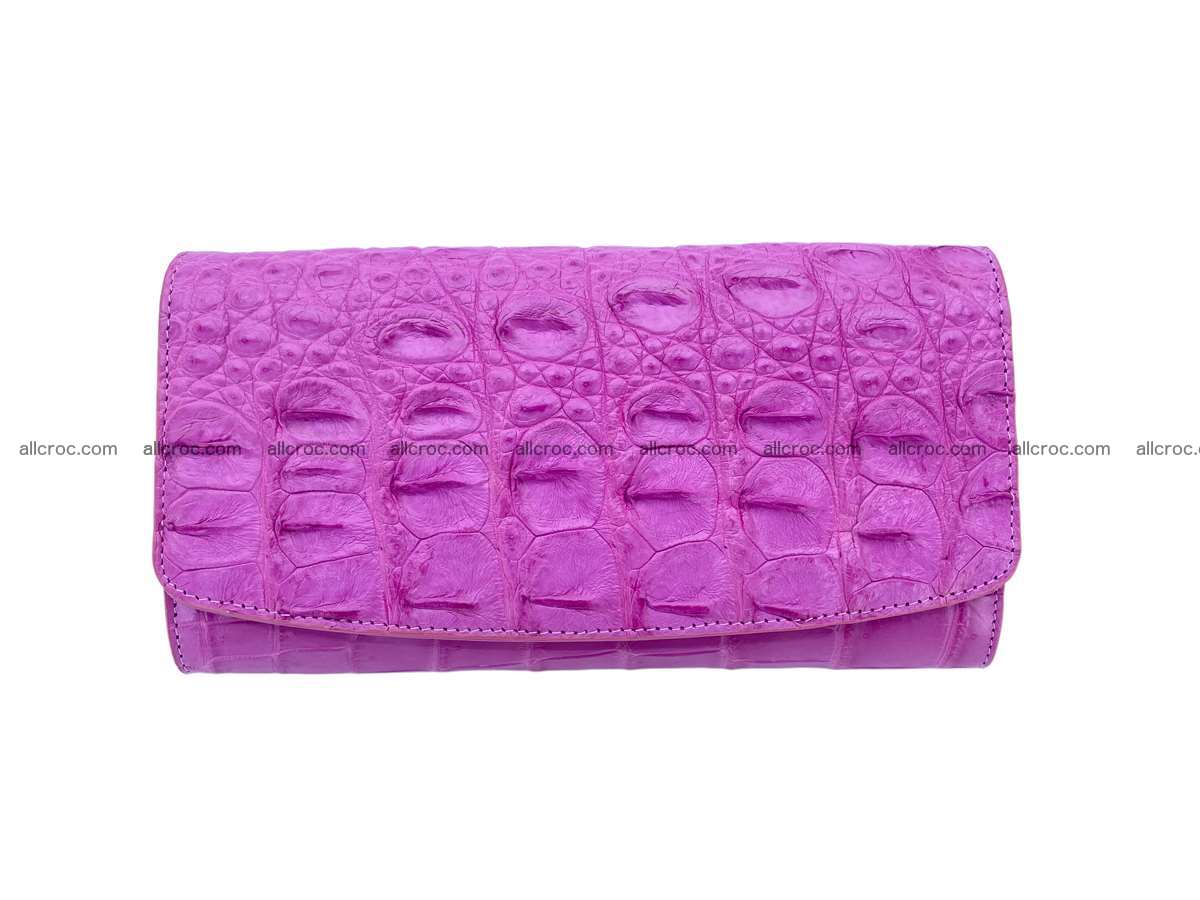 Genuine Crocodile skin trifold wallet, long wallet for women 2227 Foto 0