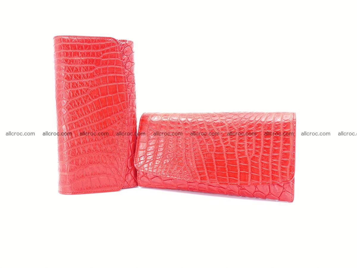 Genuine Crocodile skin trifold wallet, long wallet for women 455 Foto 10