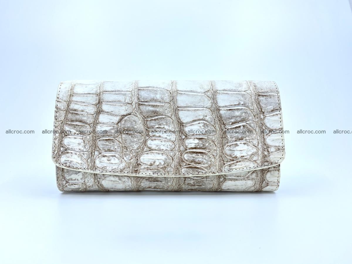 Genuine Crocodile skin trifold wallet, long wallet for women 460 Foto 0