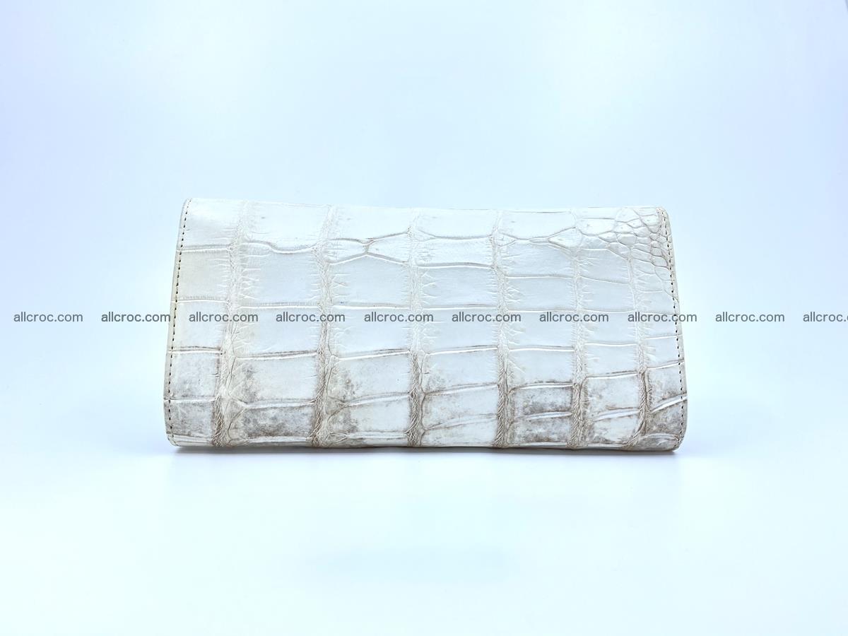 Genuine Crocodile skin trifold wallet, long wallet for women 460 Foto 1