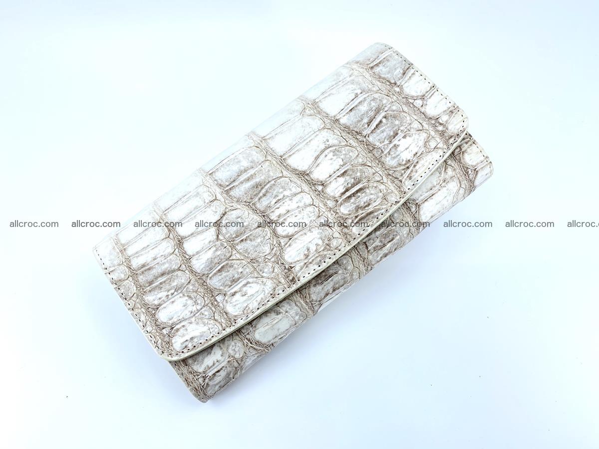 Genuine Crocodile skin trifold wallet, long wallet for women 460 Foto 2