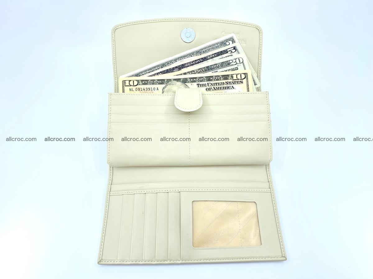 Genuine Crocodile skin trifold wallet, long wallet for women 457 Foto 4