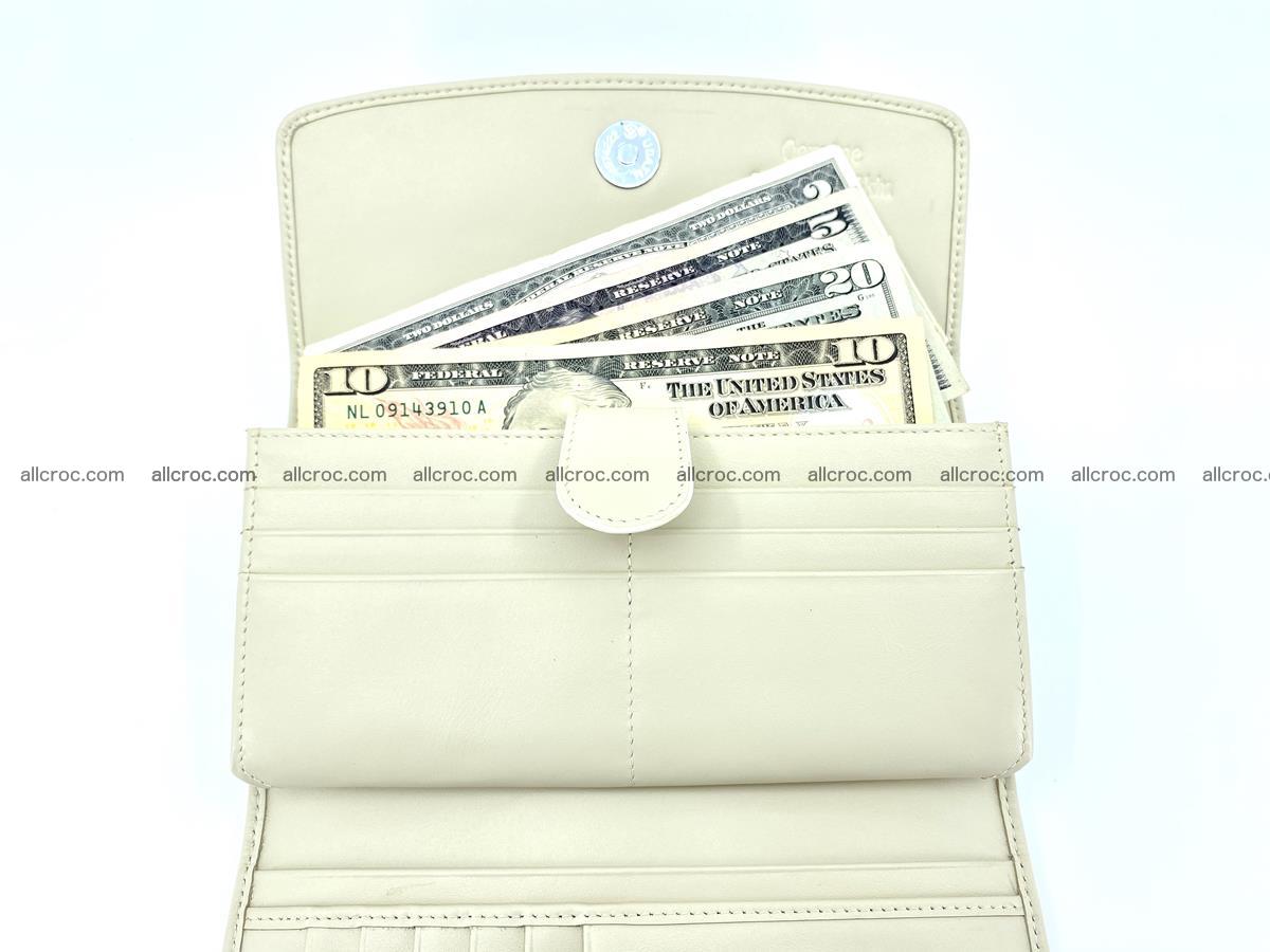 Genuine Crocodile skin trifold wallet, long wallet for women 457 Foto 5