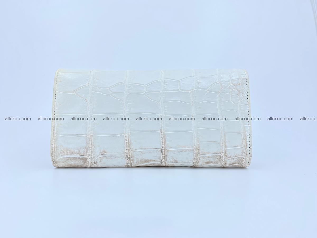 Genuine Crocodile skin trifold wallet, long wallet for women 457 Foto 1