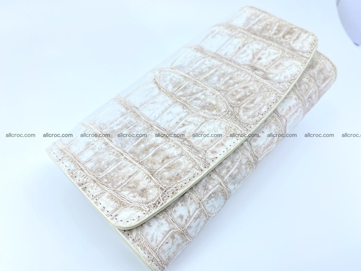 Genuine Crocodile skin trifold wallet, long wallet for women 457 Foto 2