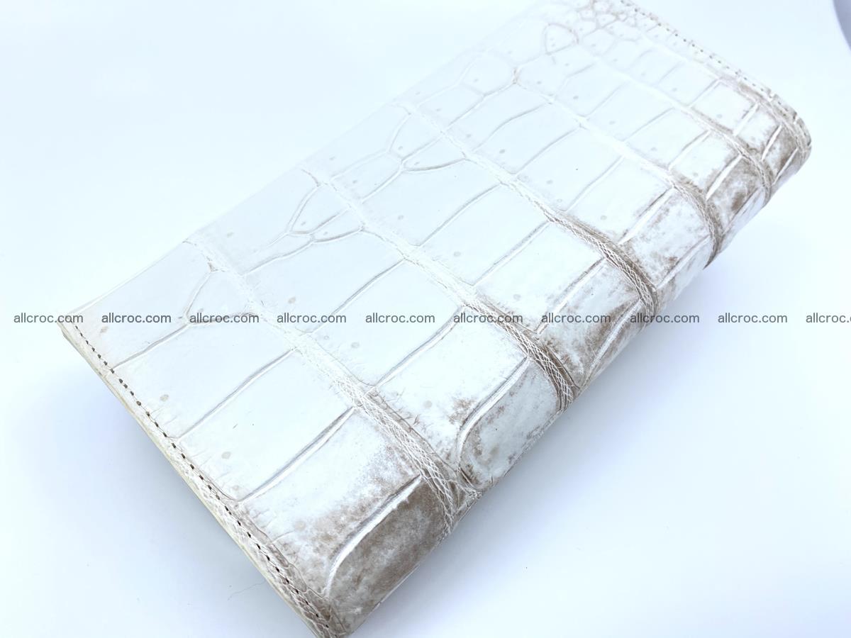 Genuine Crocodile skin trifold wallet, long wallet for women 457 Foto 3