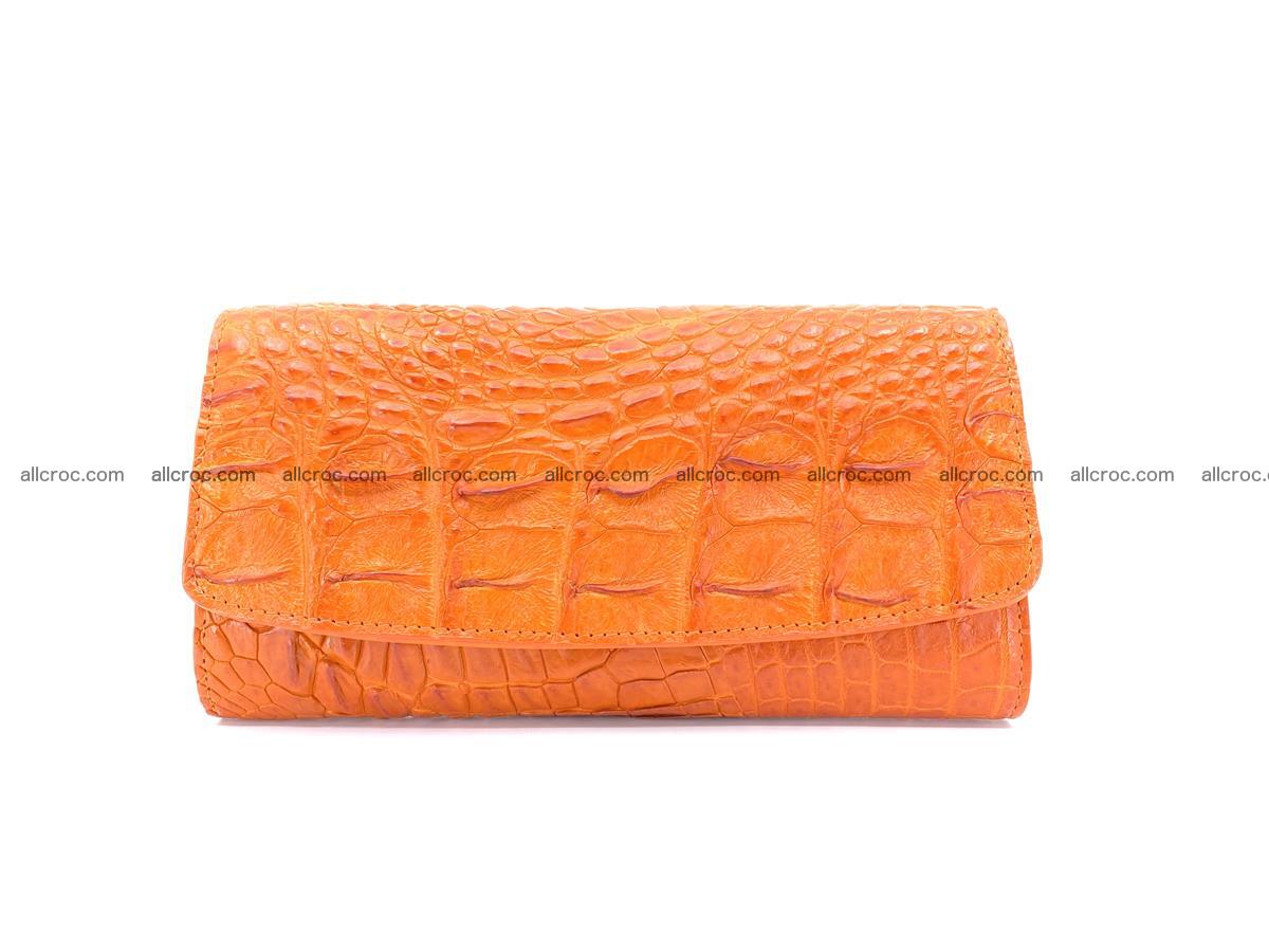 Genuine Crocodile skin trifold wallet, long wallet for women 481 Foto 0