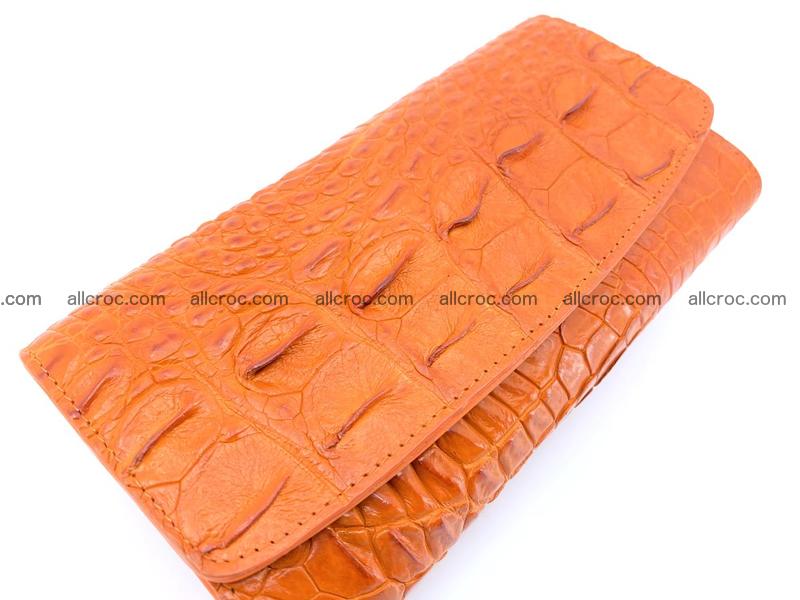 Genuine Crocodile skin trifold wallet, long wallet for women 481