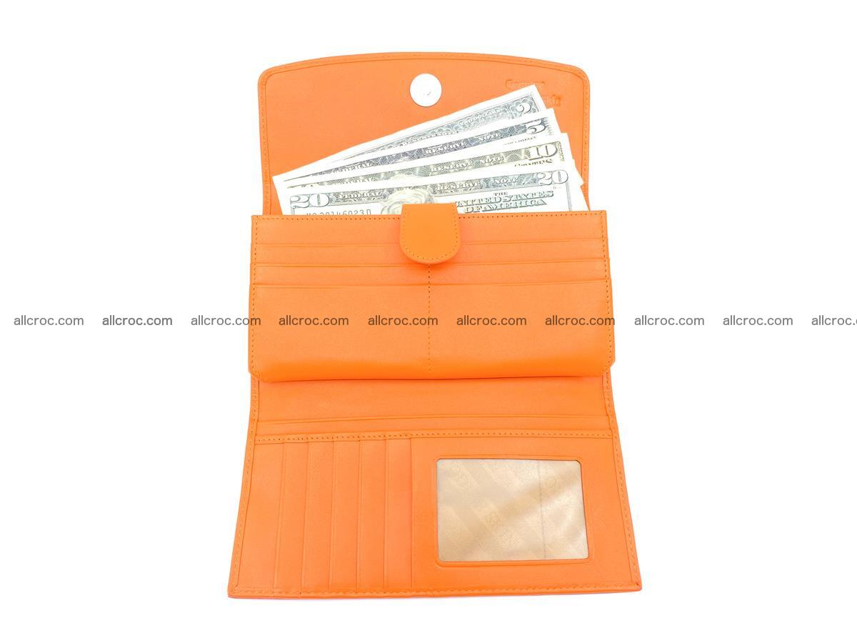Genuine Crocodile skin trifold wallet, long wallet for women 481 Foto 4