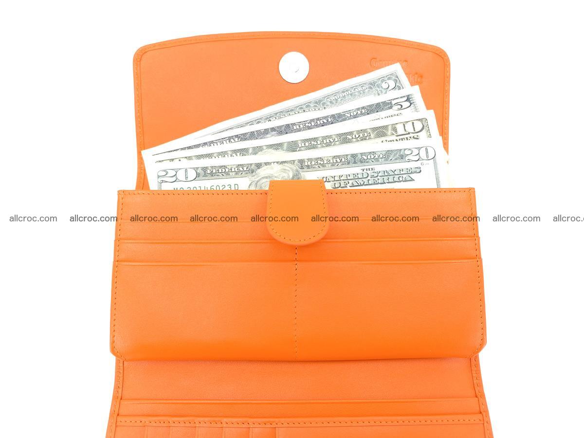 Genuine Crocodile skin trifold wallet, long wallet for women 481 Foto 5