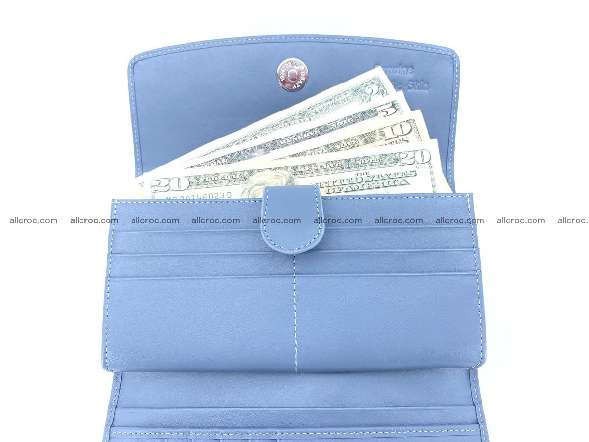 Genuine Crocodile skin trifold wallet, long wallet for women 473 Foto 6