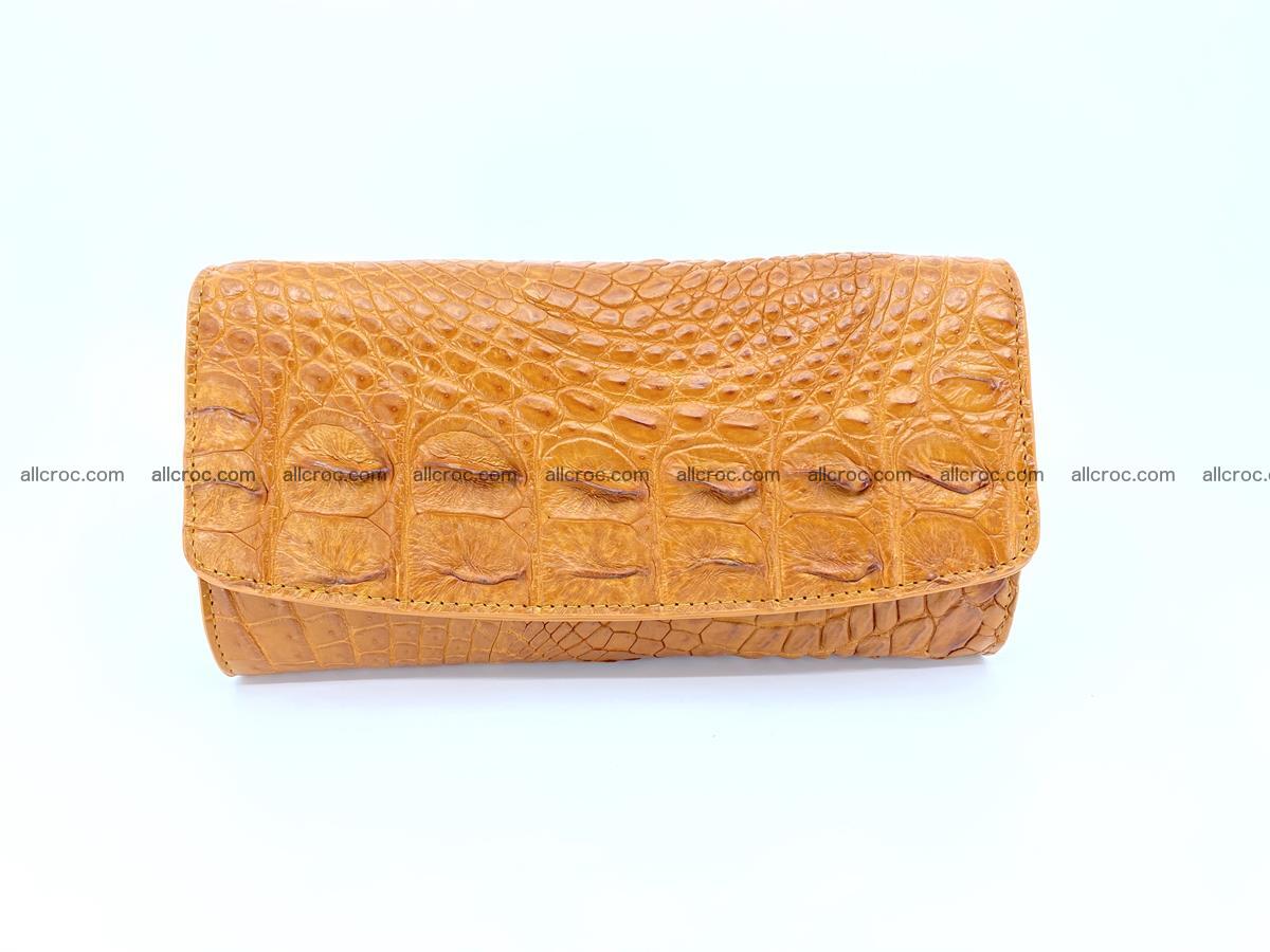 Genuine Crocodile skin trifold wallet, long wallet for women 480 Foto 0