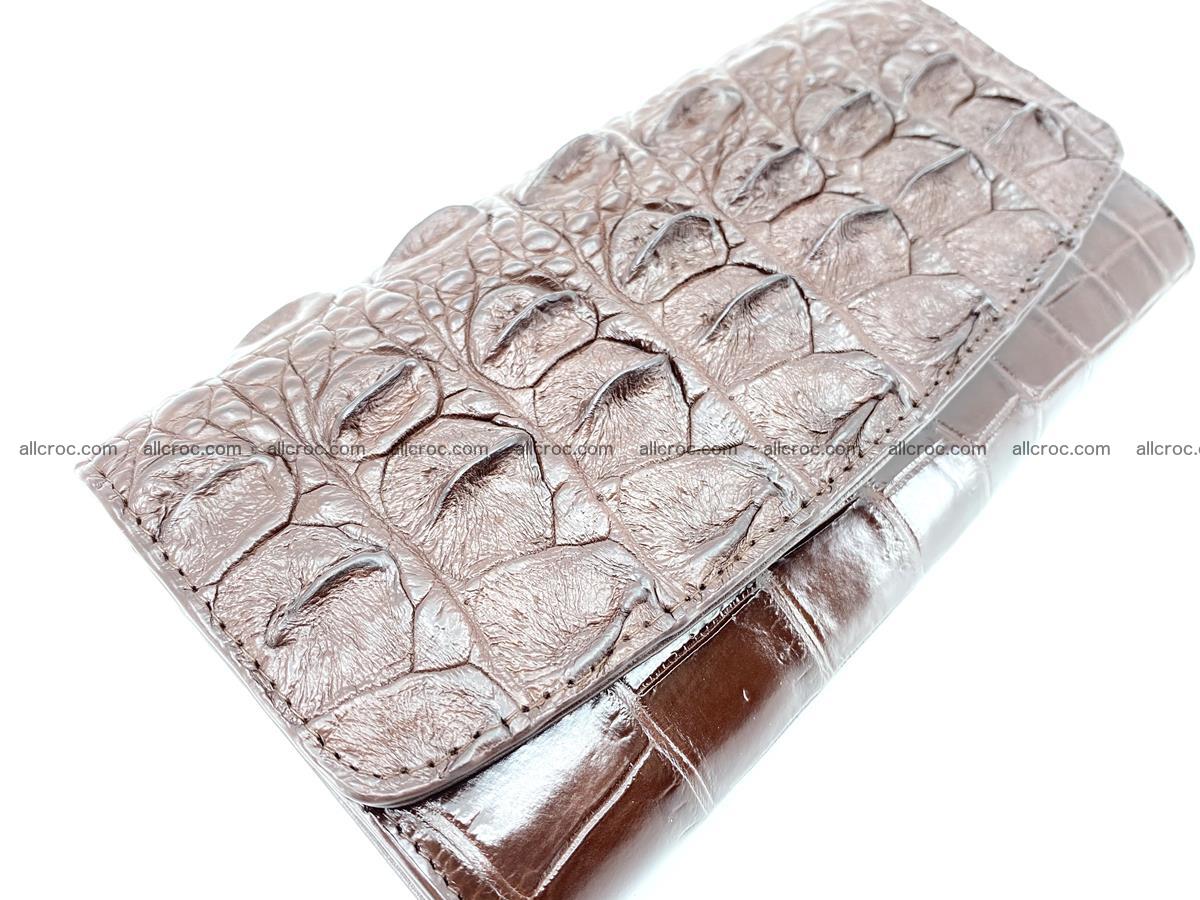 Genuine Crocodile skin trifold wallet, long wallet for women 462 Foto 2