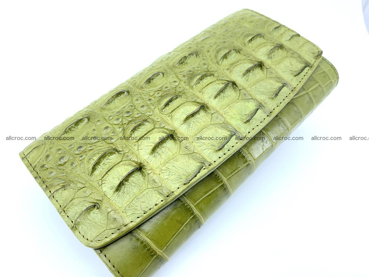 Genuine Crocodile skin trifold wallet, long wallet for women 482 Foto 2