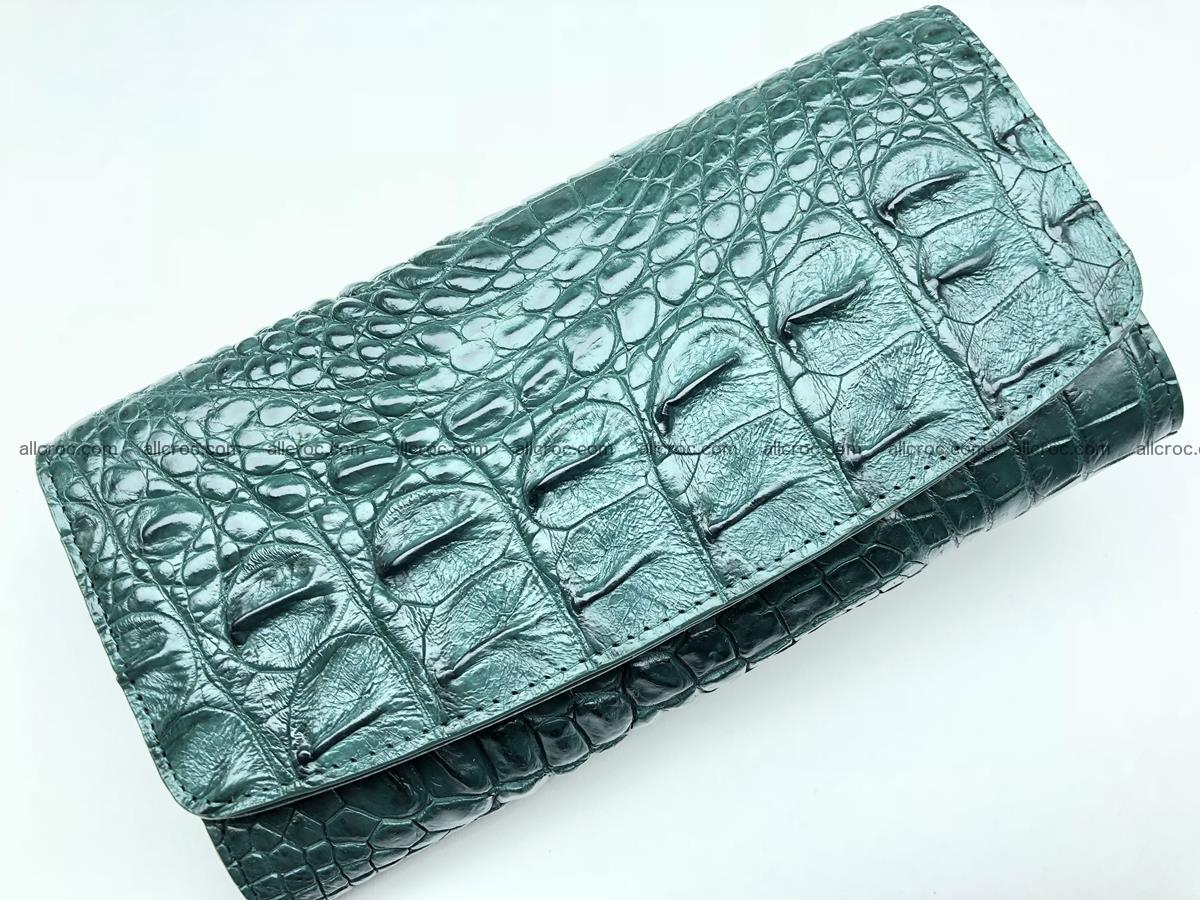 Crocodile skin trifold wallet, long wallet for women 478 Foto 2