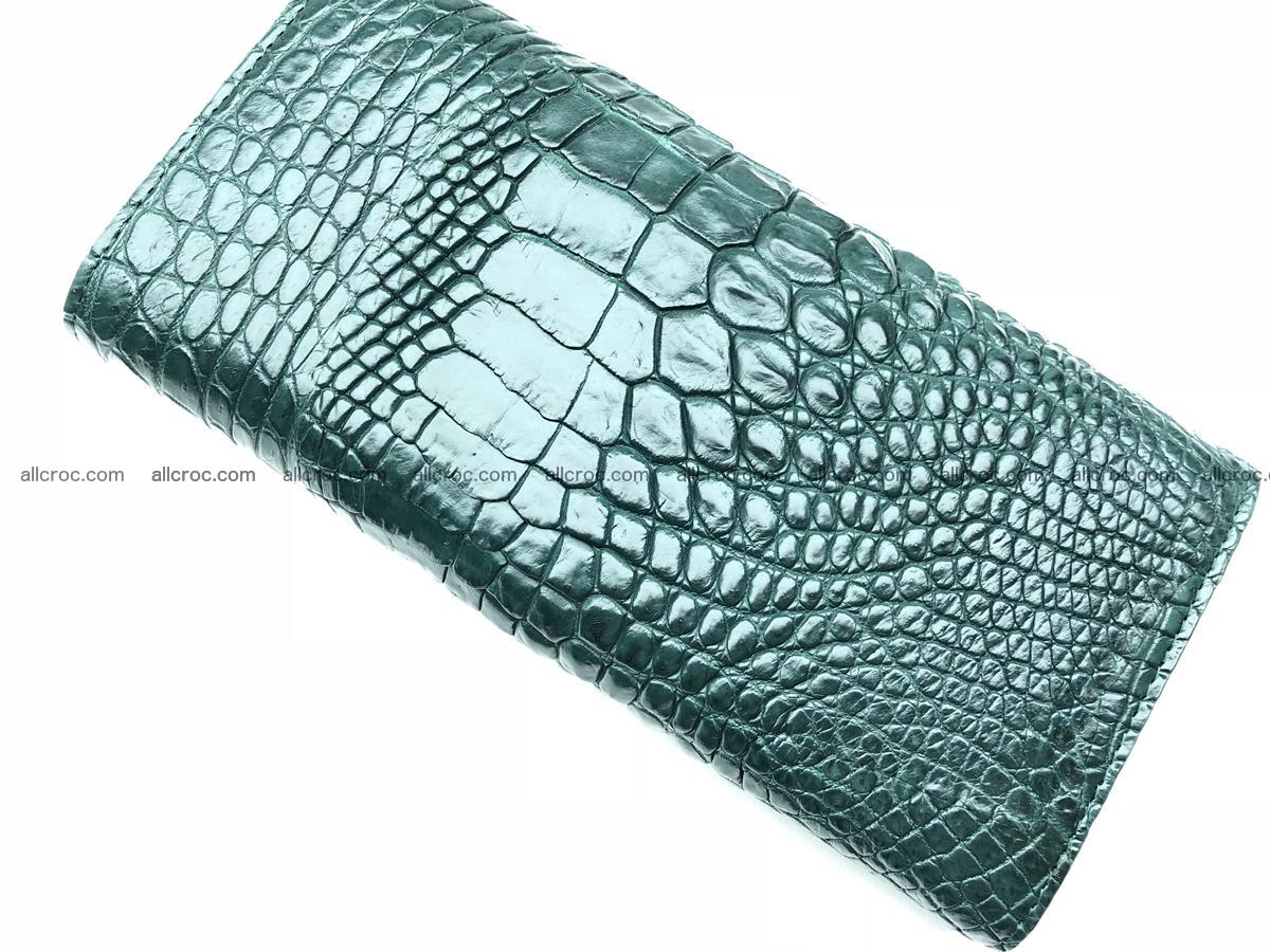Crocodile skin trifold wallet, long wallet for women 478 Foto 3