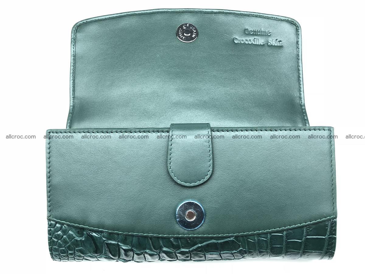 Crocodile skin trifold wallet, long wallet for women 478 Foto 4