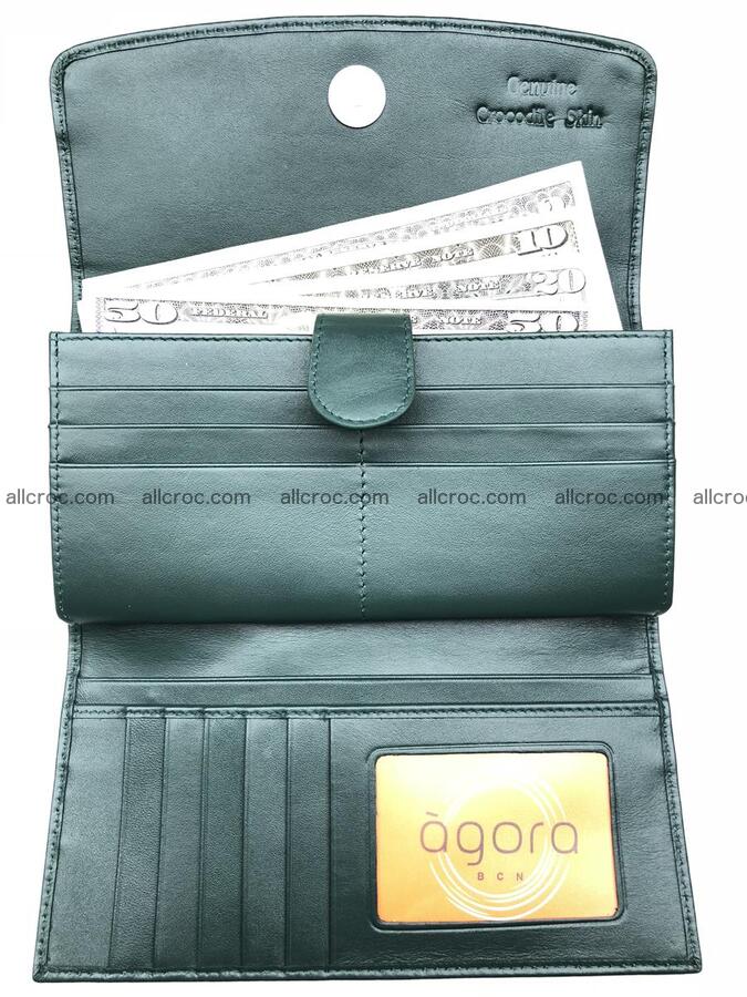 Crocodile skin trifold wallet, long wallet for women 478 Foto 5