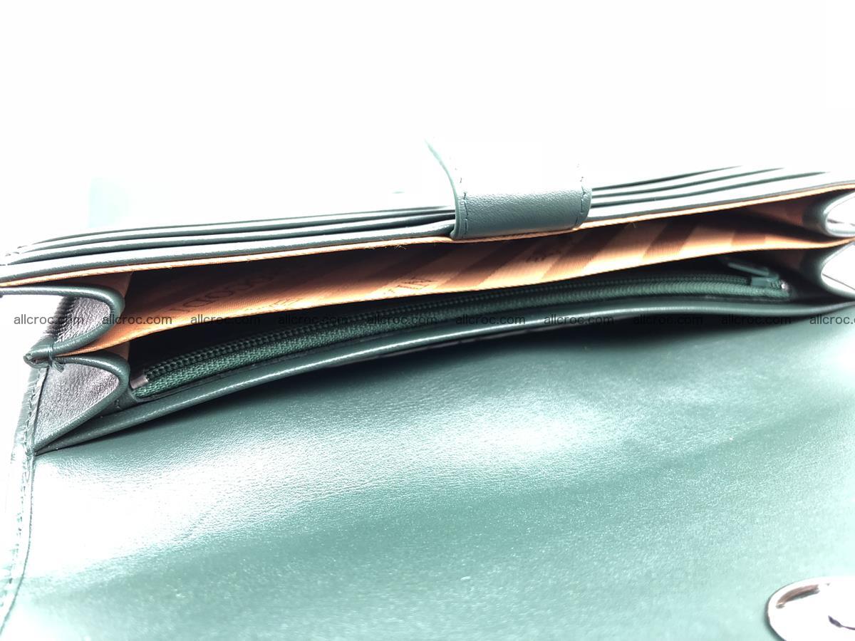 Crocodile skin trifold wallet, long wallet for women 478 Foto 6