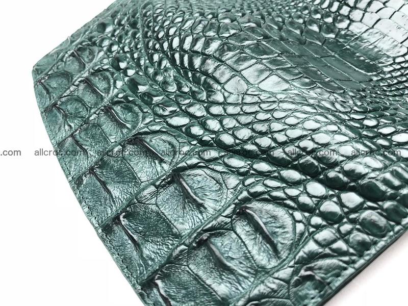 Genuine Crocodile skin trifold wallet, long wallet for women from Horn-back part of Siamese crocodile skin 478