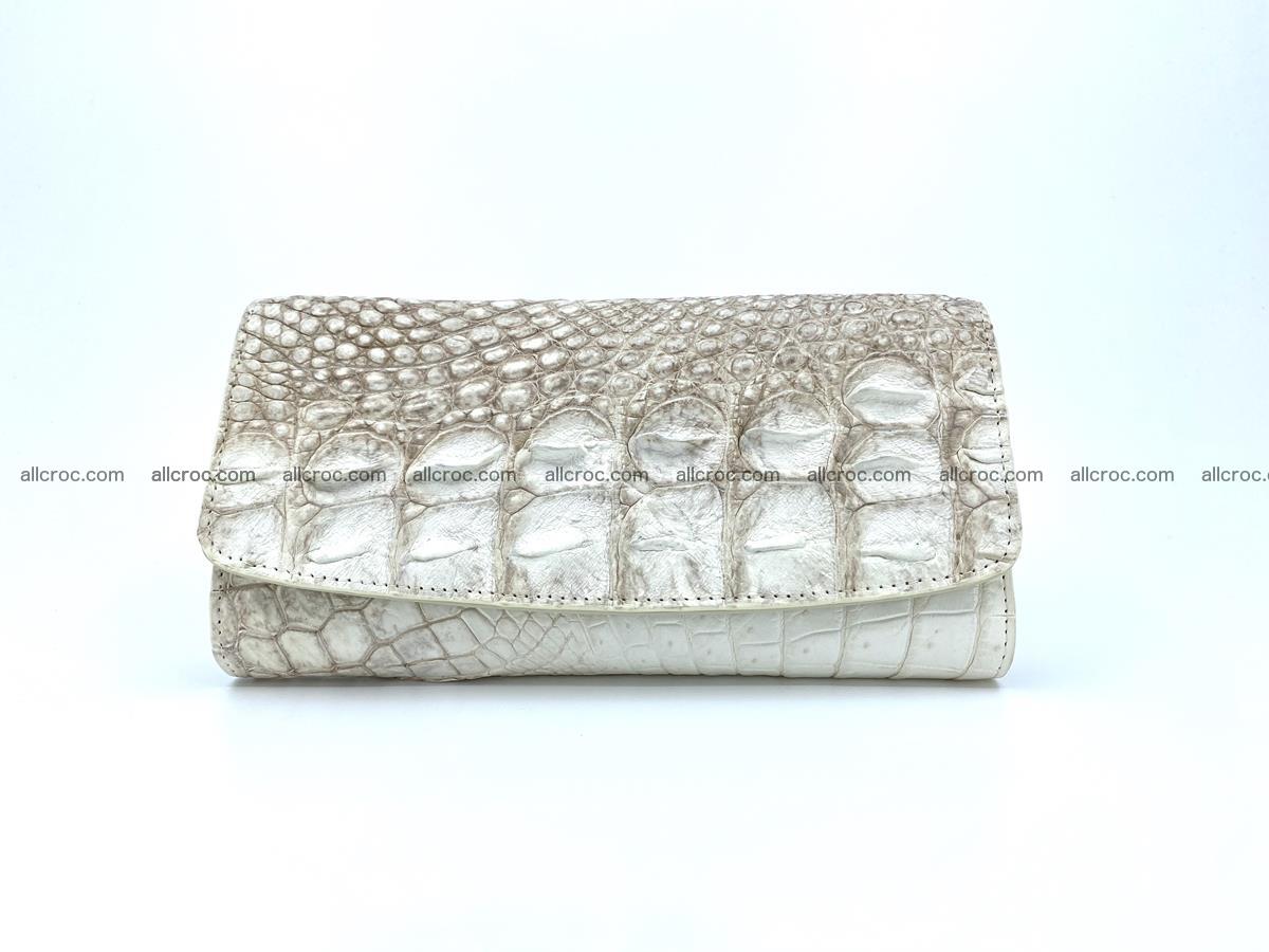 Genuine Crocodile skin trifold wallet, long wallet for women 458 Foto 0