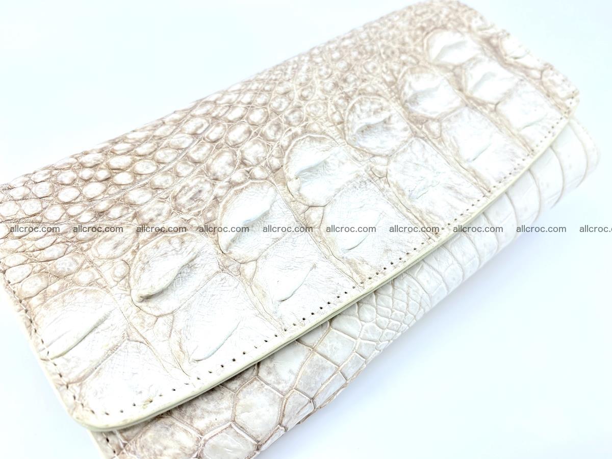 Genuine Crocodile skin trifold wallet, long wallet for women 458 Foto 2