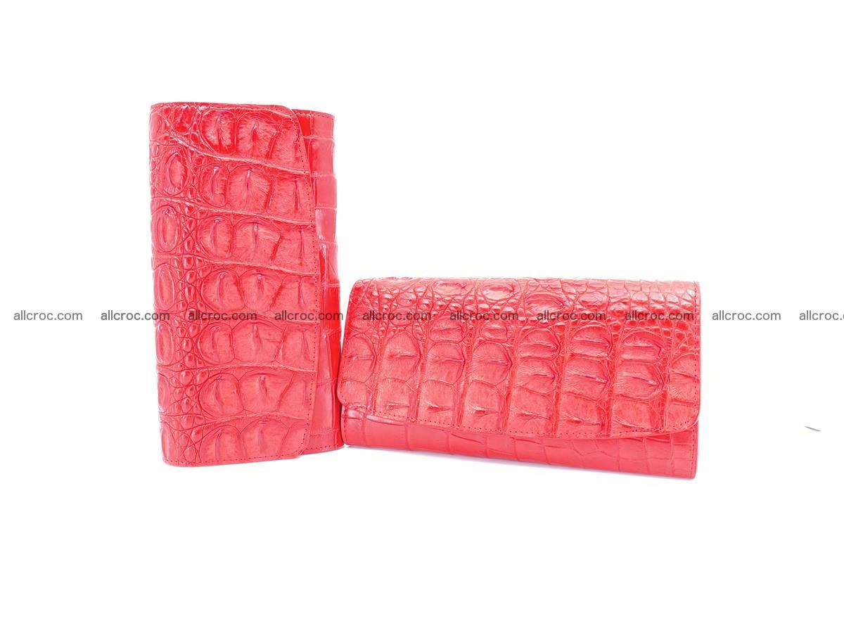 Genuine Crocodile skin trifold wallet, long wallet for women 454 Foto 11