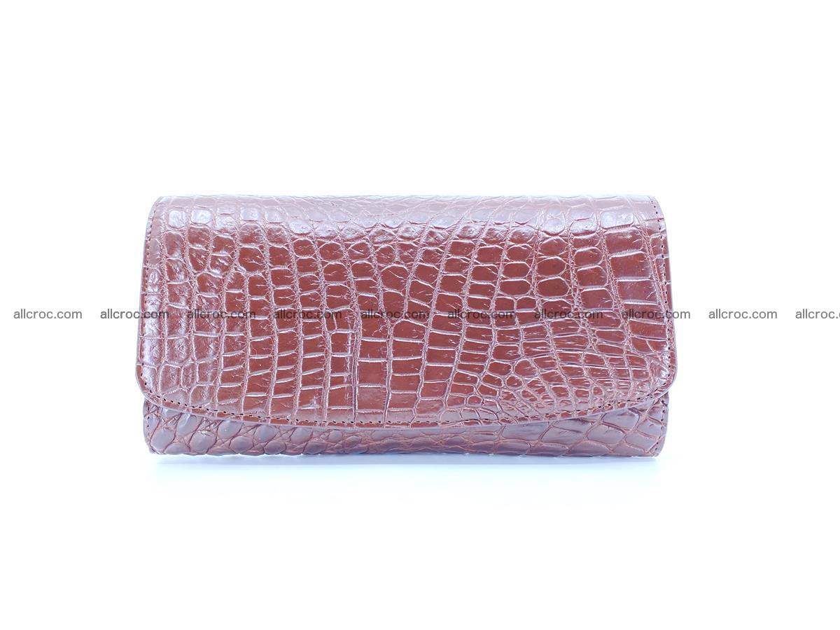 Genuine Crocodile skin trifold wallet, Siamese crocodile skin long wallet for women 463 Foto 0