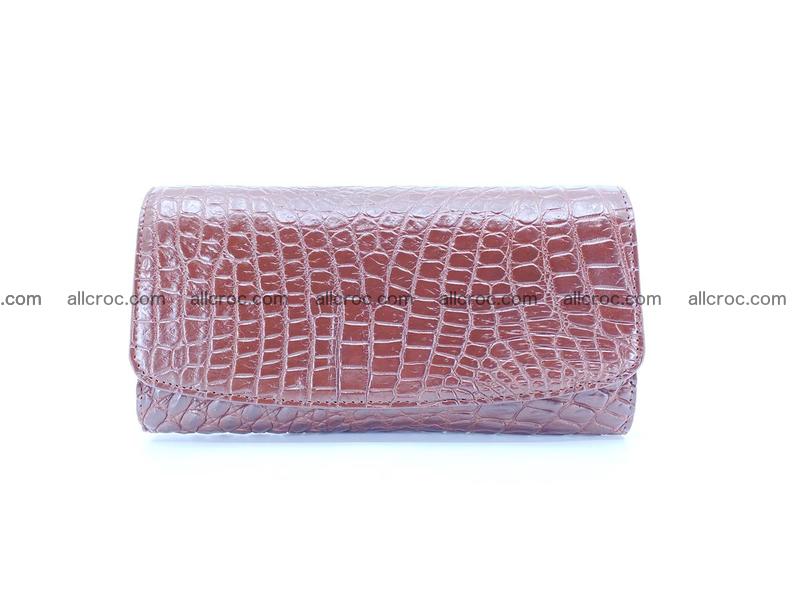 Genuine Crocodile skin trifold wallet, Siamese crocodile skin long wallet for women 463